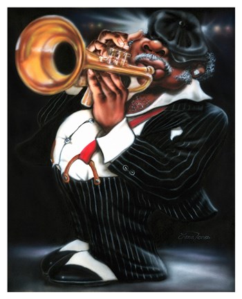 Framed Jazzman Papa Joe Print