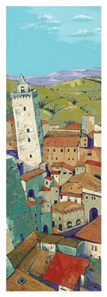 Framed Rooftops of San Gimignano Print