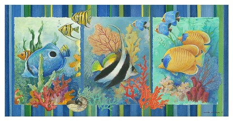 Framed Tropical Fish Strip Print