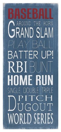 Framed Baseball Print