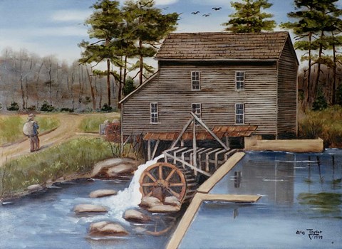 Framed Howard&#39;s Creek Mill 1930s Print