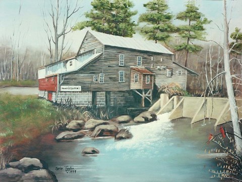 Framed Howard&#39;s Creek Mill Print
