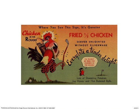 Framed Fried Chicken Print
