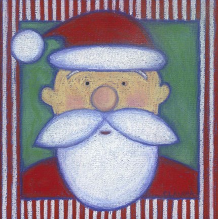 Framed Santa I Print