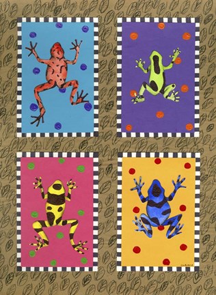 Framed Froggies Print
