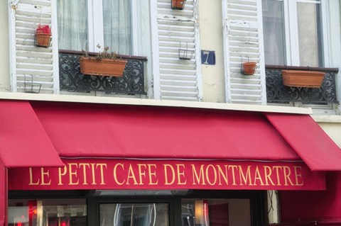 Framed Cafe on Montmartre Print
