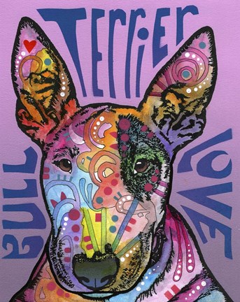 Framed Bull Terrier Love Print