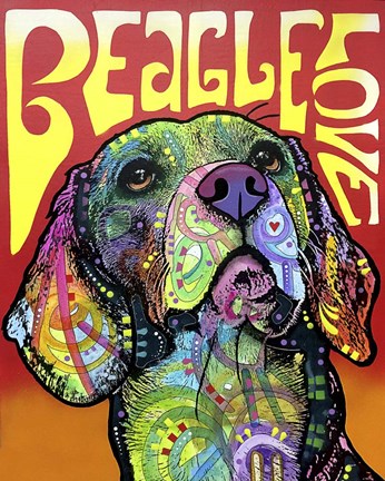 Framed Beagle Love Print