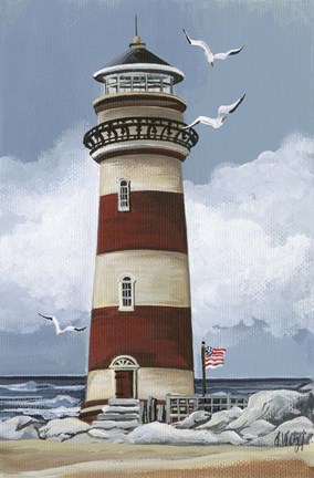 Framed lighthouse B Print