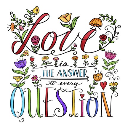 Framed Love is the Answer Color Print