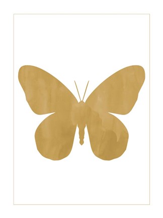 Framed Gold Butterfly Print