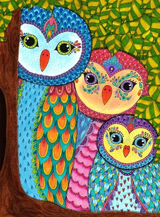 Framed Night Owls 20 Print