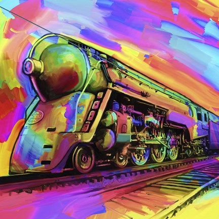 Framed Pop Art - Train Print