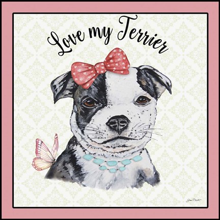 Framed Staffordshire Terrier Print