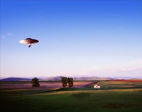 Framed Montana Flying Saucer Print
