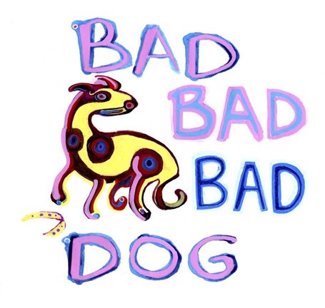 Framed Bad Bad Bad Dog Print
