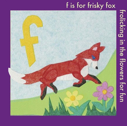 Framed F is For Fox Print
