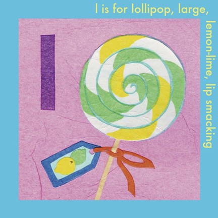 Framed L is For Lollipop Print