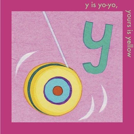 Framed Y is For Yoyo Print