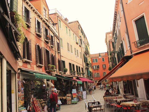 Framed Market in Venice Print