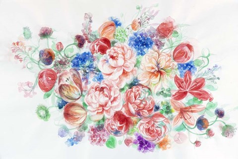 Framed Floral Arrangement VI Print