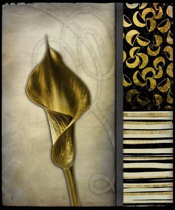 Framed Gold Lily 2 Print