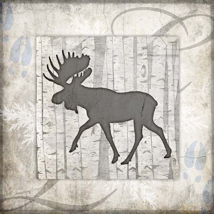 Framed Decorative Lodge Moose 2 Print