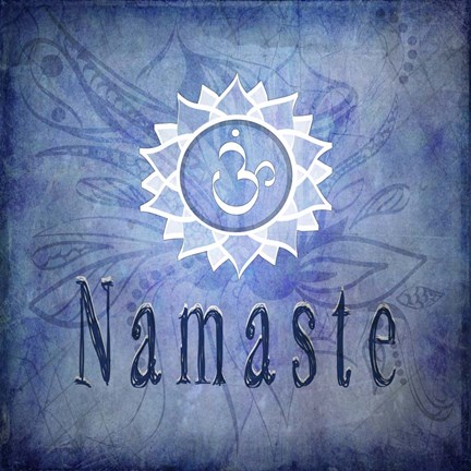 Framed Chakras Yoga Namaste V1 Print