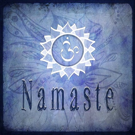 Framed Chakras Yoga Namaste V2 Print