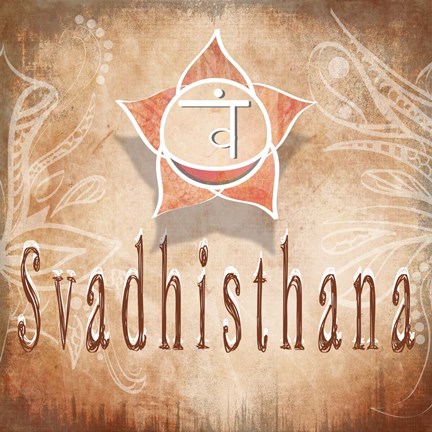 Framed Chakras Yoga Svadhisthana V4 Print