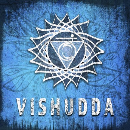 Framed Chakras Yoga Symbol Vishudda Print