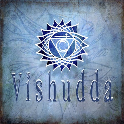 Framed Chakras Yoga Vishudda V1 Print