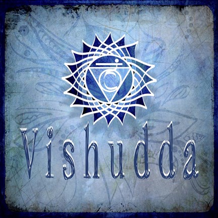 Framed Chakras Yoga Vishudda V2 Print