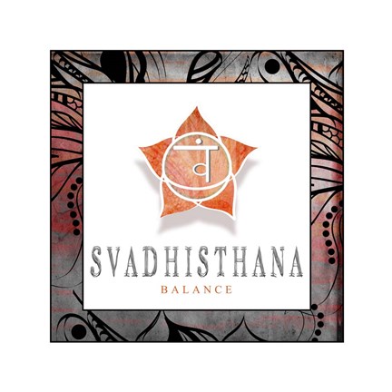 Framed Chakras Yoga Framed Svadhisthana V2 Print