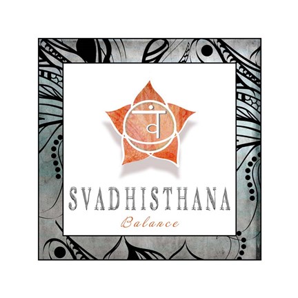 Framed Chakras Yoga Framed Svadhisthana V3 Print