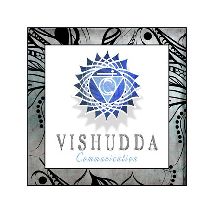 Framed Chakras Yoga Framed Visudda V3 Print