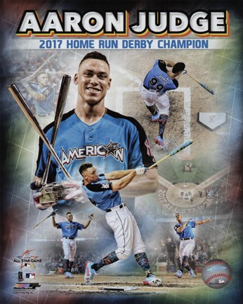 Framed Aaron Judge 2017 Home Run Derby Champion Composite  88th MLB All-Star Game Print