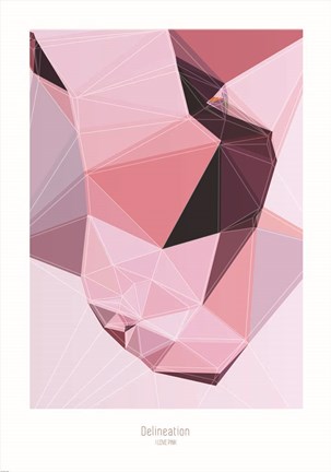 Framed I Love Pink Print