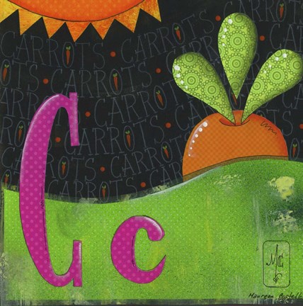 Framed C for Carrots Print