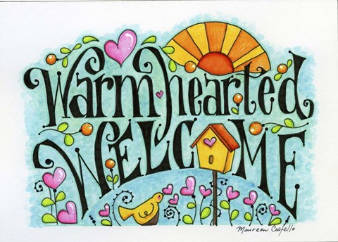 Framed Warm Hearted Welcome Print