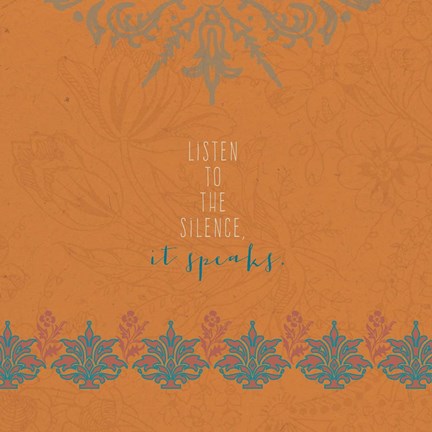 Framed Listen to the Silence Print