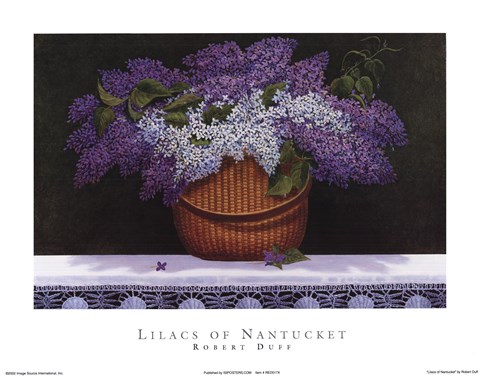 Framed Lilacs of Nantucket Print