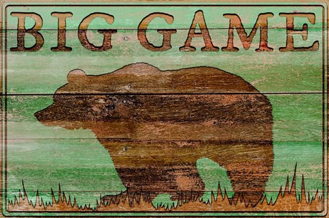 Framed Big Game Bear Print