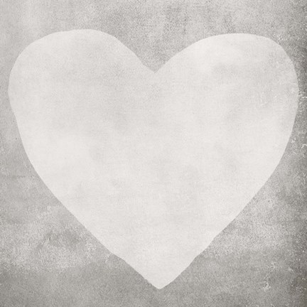 Framed Dark Grey Heart Print