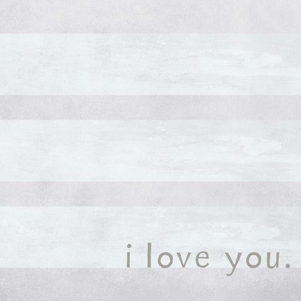 Framed I Love You - Grey Print