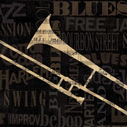 Framed Jazz Improv IV Print