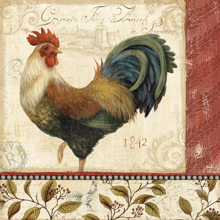 Framed Majestic Rooster II Print