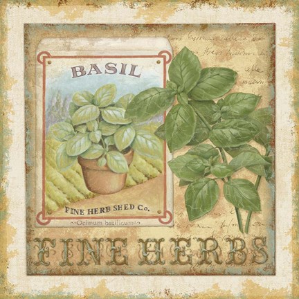 Framed Fine Herbs I Print