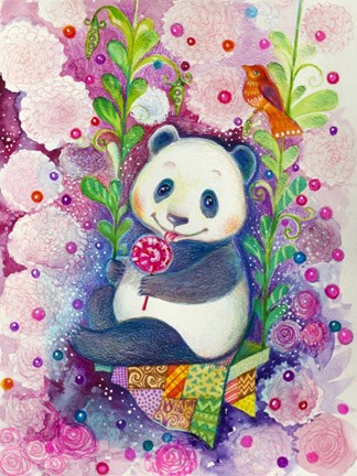 Framed Candy Magic Panda Print