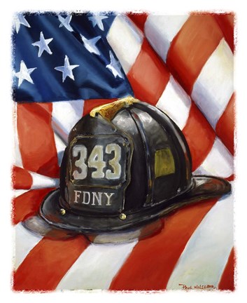 Framed 343 FDNY Print